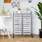 20-Drawer Mobile Storage Organizer Cart with Brake Wheels and Steel Frame for Home or Office Use